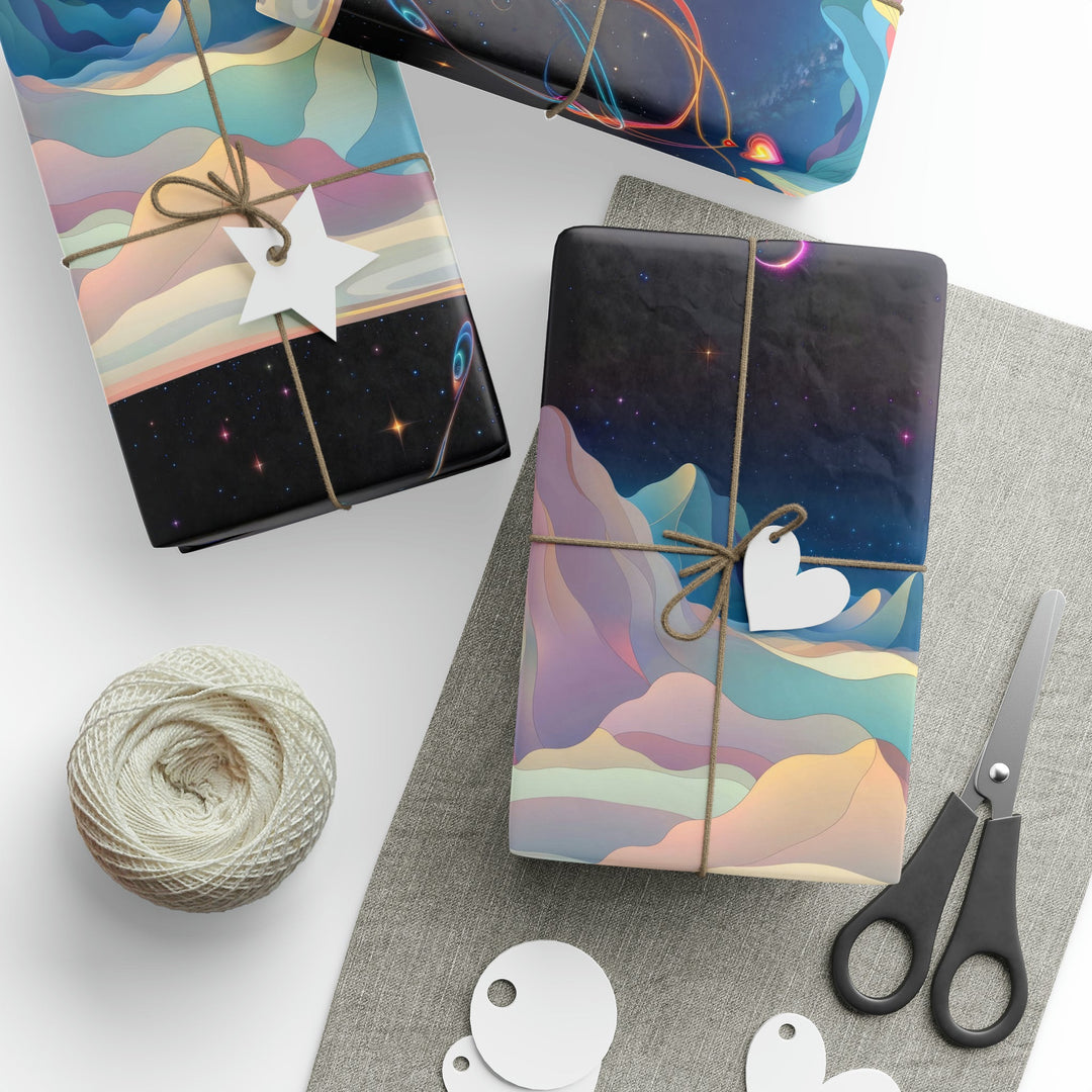 Surreal Cosmic Landscape - Wrapping Paper - Home Decor - g(0D·IO) - 30" x 180" - Matte -