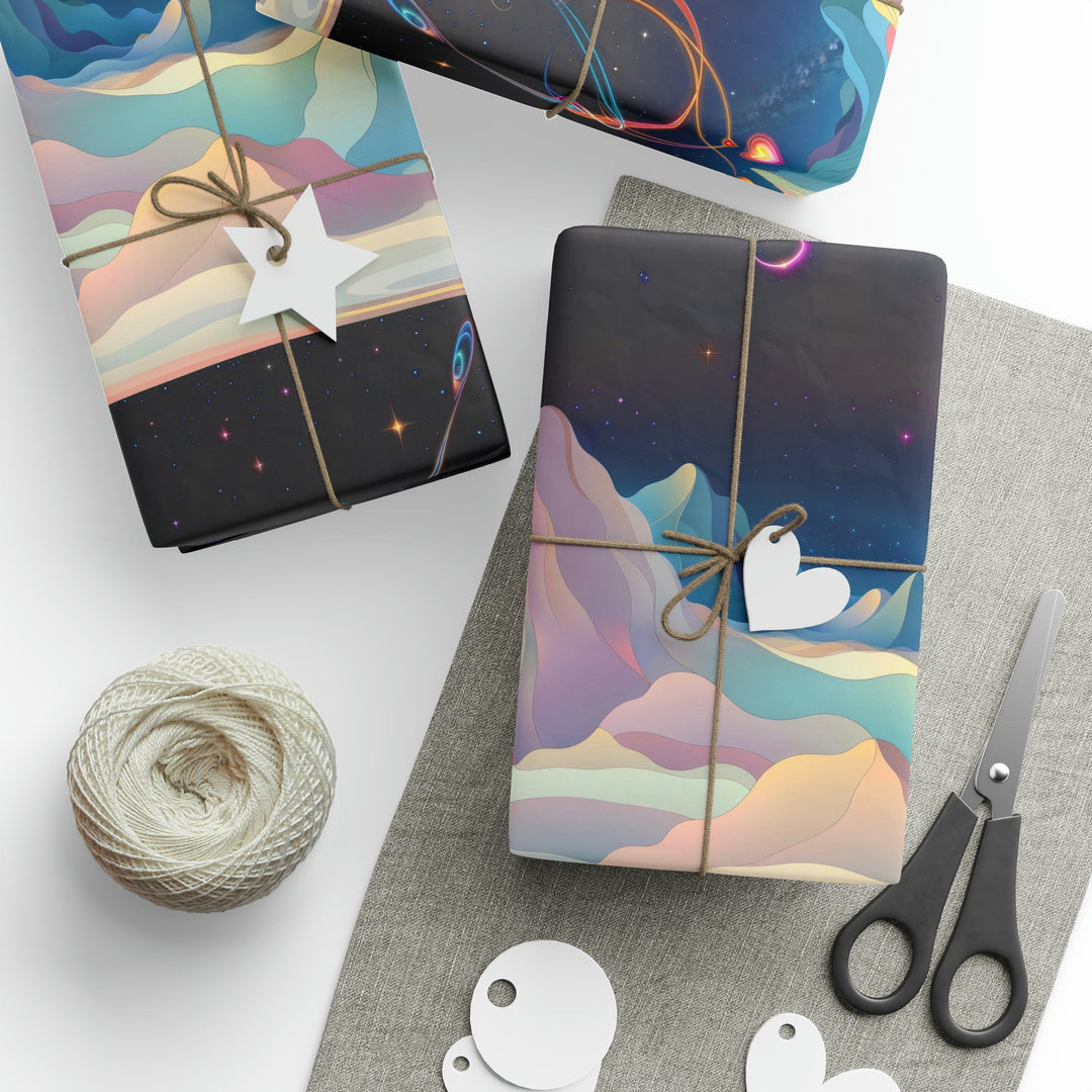 Surreal Cosmic Landscape - Wrapping Paper - Home Decor - g(0D·IO) - 30" x 180" - Matte -