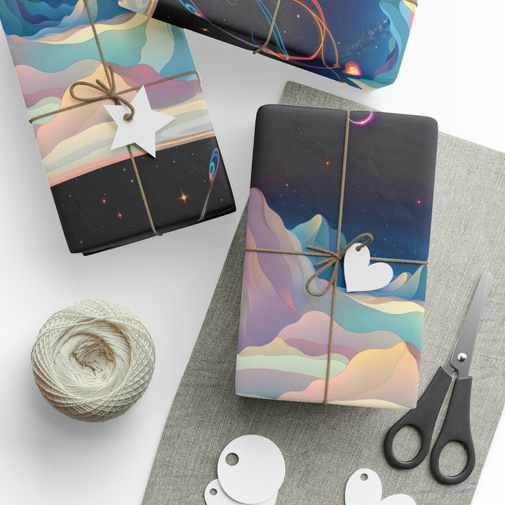 Surreal Cosmic Landscape - Wrapping Paper - Home Decor - g(0D·IO) - 30" x 180" - Matte -