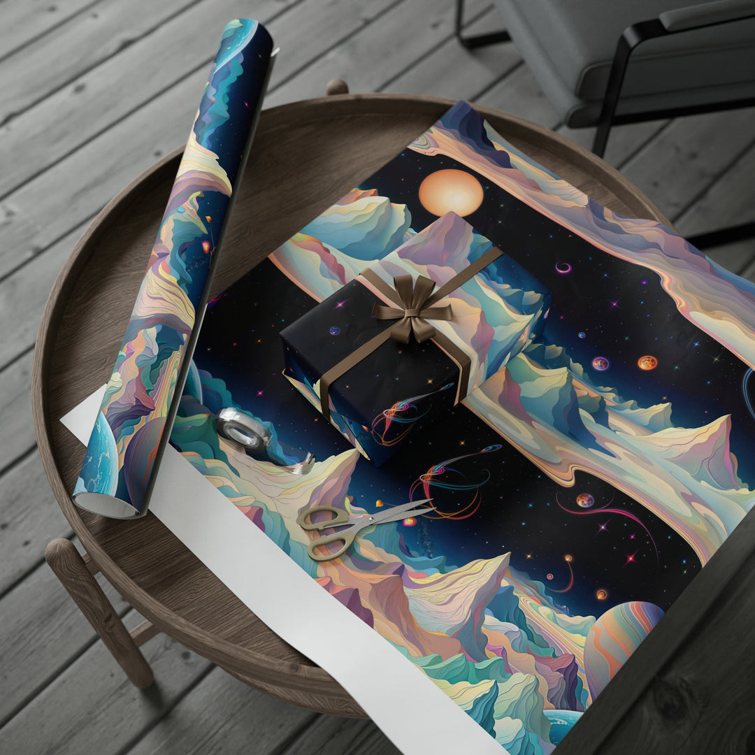 Surreal Cosmic Landscape - Wrapping Paper - Home Decor - g(0D·IO) - 30" x 180" - Matte -