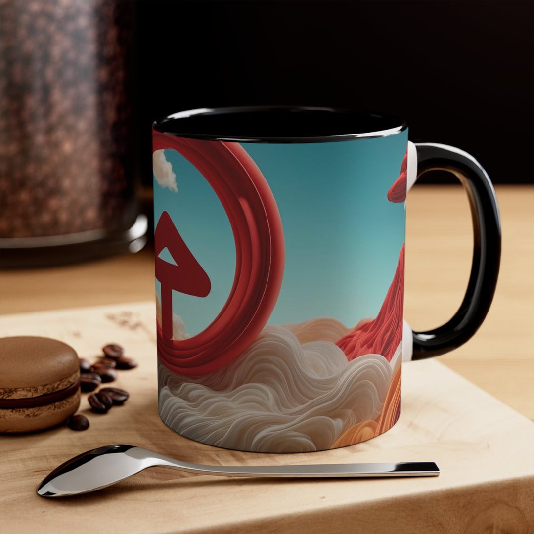 Surreal Directional Ascend - Accent Coffee Mug - Mug - g(0D·IO) - Pink - 11oz -