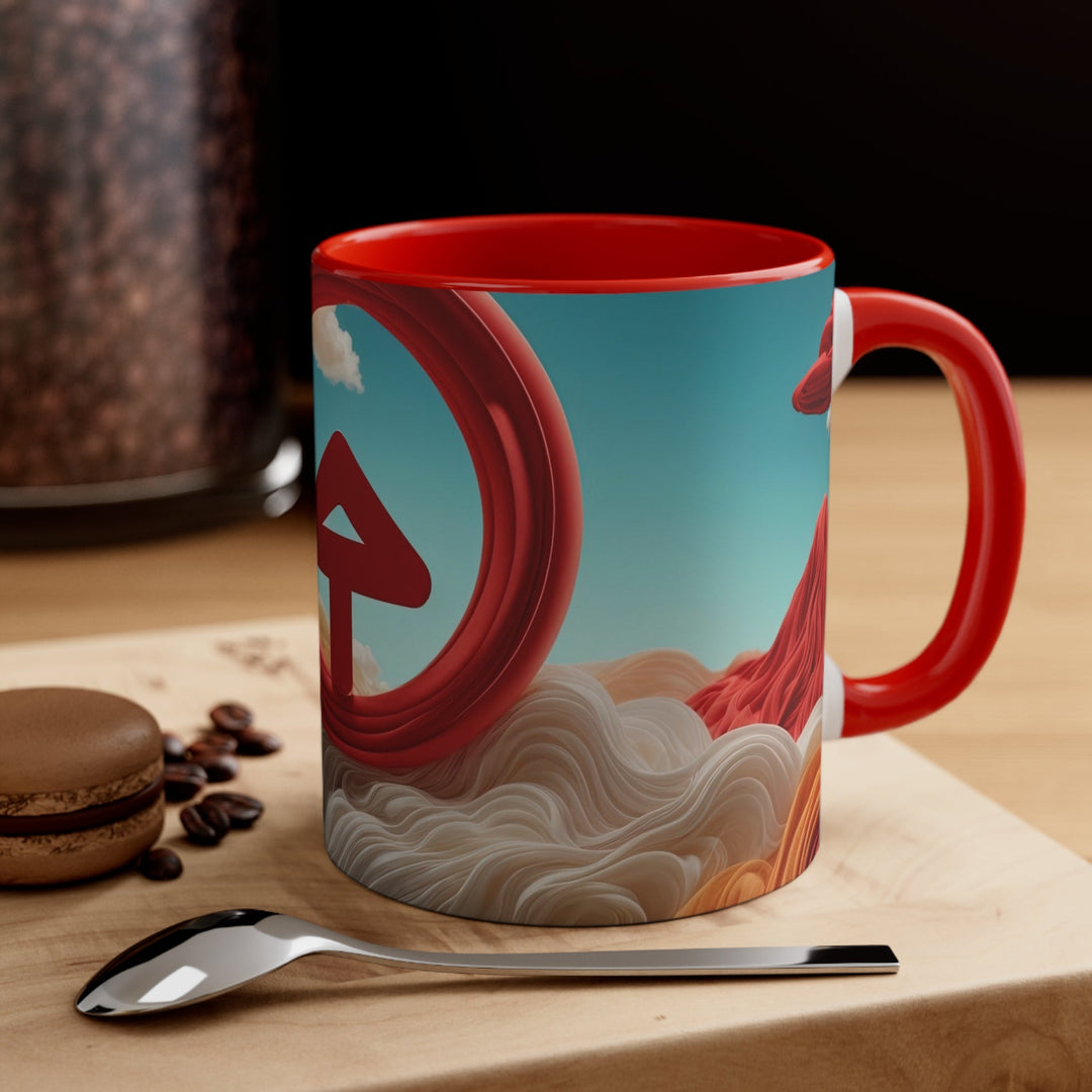 Surreal Directional Ascend - Accent Coffee Mug - Mug - g(0D·IO) - Pink - 11oz -