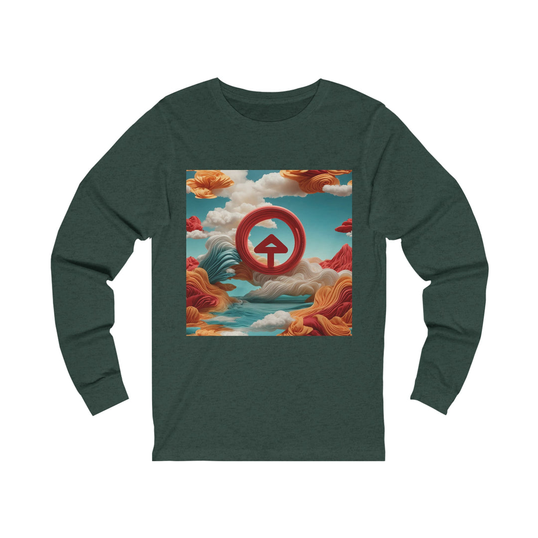 Surreal Directional Ascend - Unisex Jersey Long Sleeve Tee - Long-sleeve - g(0D·IO) - S - Heather Forest -