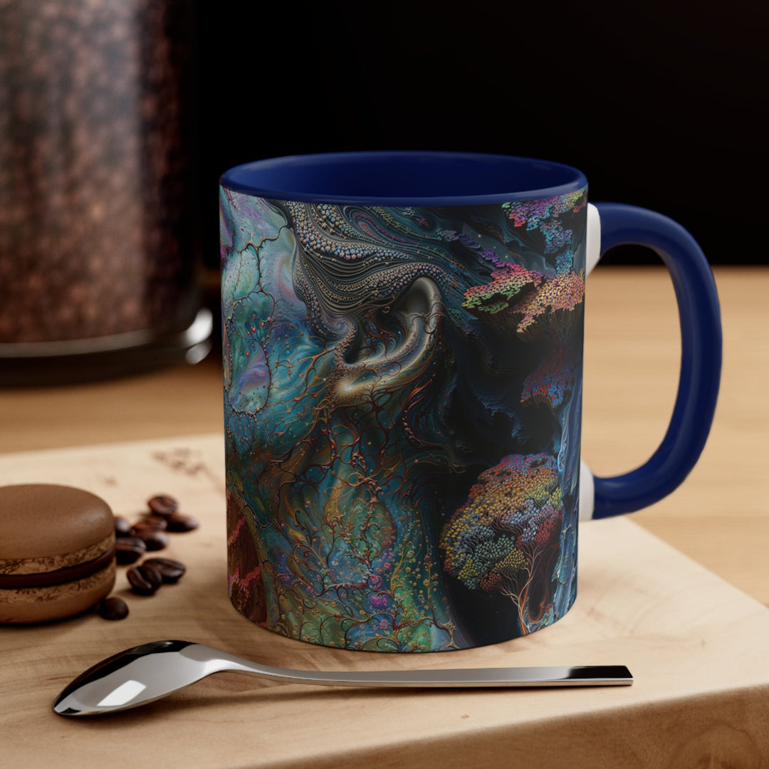 Surreal Nature Portrait - Accent Coffee Mug - Mug - g(0D·IO) - Pink - 11oz -