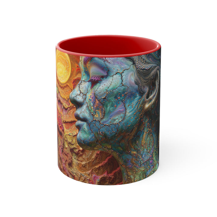 Surreal Nature Portrait - Accent Coffee Mug - Mug - g(0D·IO) - Red - 11oz -