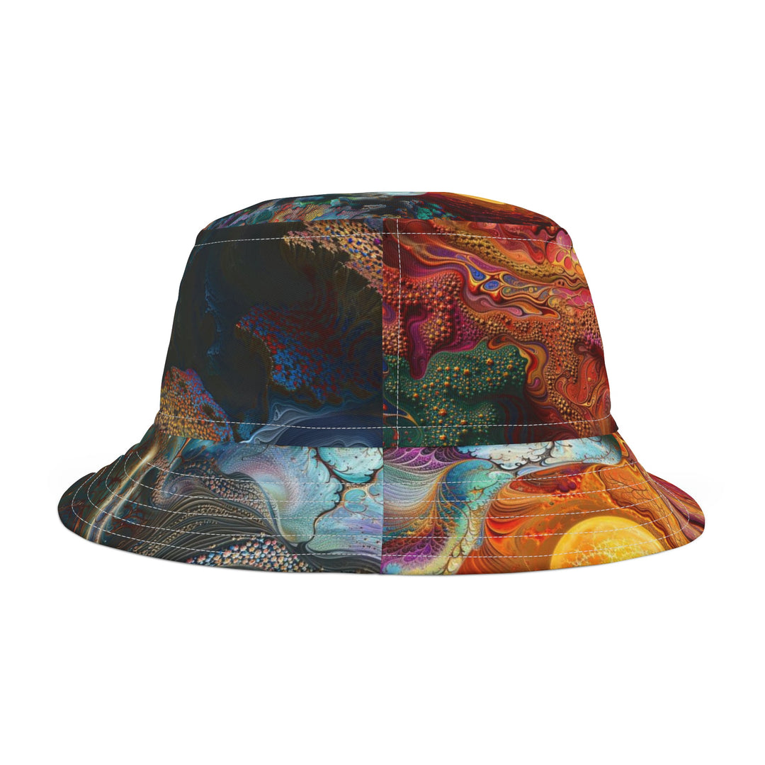 Surreal Nature Portrait - Bucket Hat - Hats - g(0D·IO) - Large - White stitching -