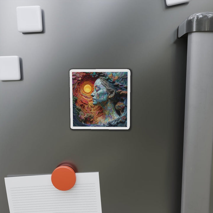Surreal Nature Portrait - Die-cut Magnet - Home Decor - g(0D·IO) - 6 × 6" - Die-Cut - 1 pc