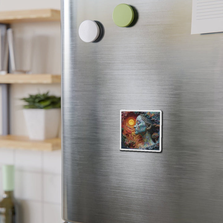 Surreal Nature Portrait - Die-cut Magnet - Home Decor - g(0D·IO) - 6 × 6" - Die-Cut - 1 pc
