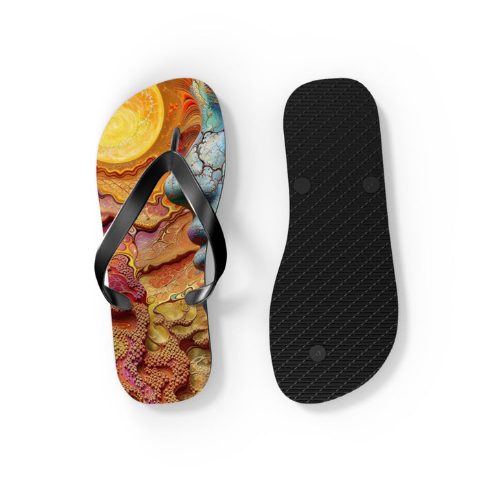 Surreal Nature Portrait - Flip Flops - Shoes - g(0D·IO) - XL - Black sole -