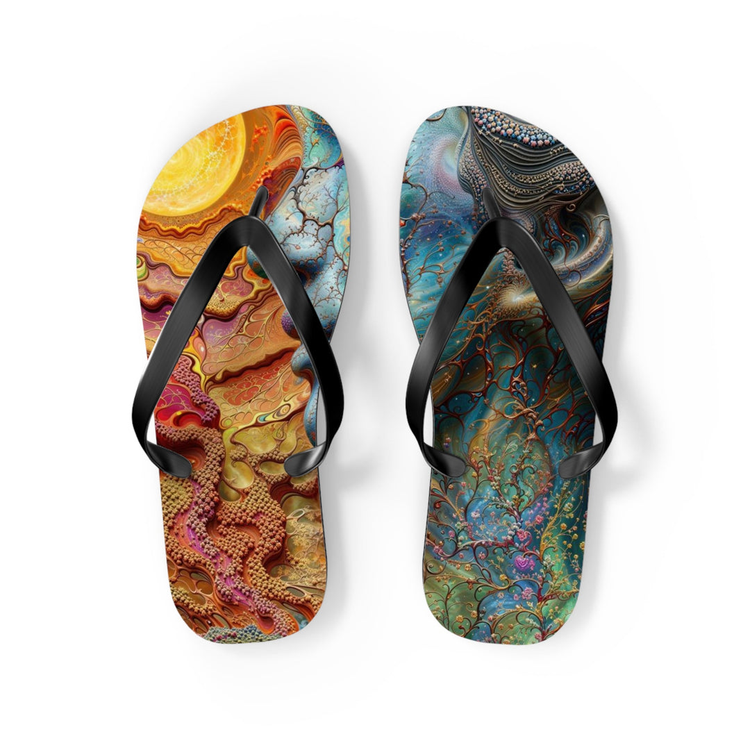 Surreal Nature Portrait - Flip Flops - Shoes - g(0D·IO) - M - Black sole -