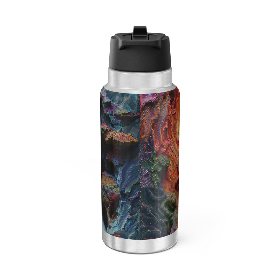 Surreal Nature Portrait - Gator Tumbler 32oz - Mug - g(0D·IO) - Silver - 32oz -