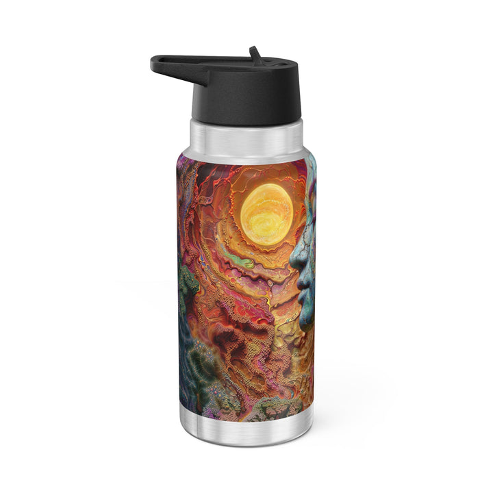 Surreal Nature Portrait - Gator Tumbler 32oz - Mug - g(0D·IO) - Silver - 32oz -