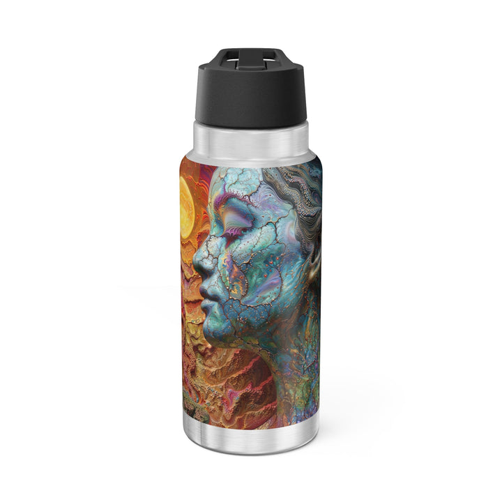 Surreal Nature Portrait - Gator Tumbler 32oz - Mug - g(0D·IO) - Silver - 32oz -