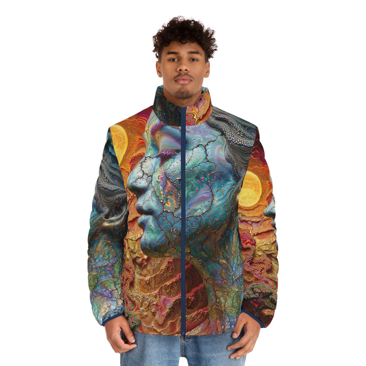 Surreal Nature Portrait - Puffer Jacket - All Over Prints - g(0D·IO) - S - Black zipper -