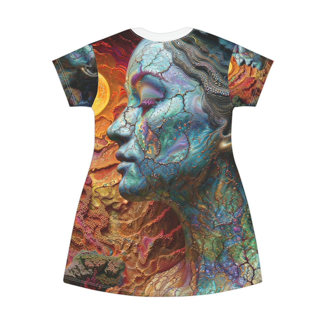 Surreal Nature Portrait - T-Shirt Dress - All Over Prints - g(0D·IO) - XS - -