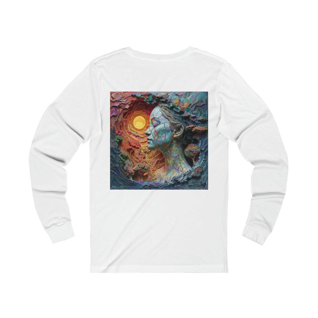 Surreal Nature Portrait - Unisex Jersey Long Sleeve Tee - Long-sleeve - g(0D·IO) - S - Heather Forest -