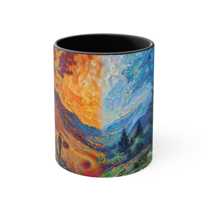 Surreal Nature's Contrast - Accent Coffee Mug - Mug - g(0D·IO) - Black - 11oz -