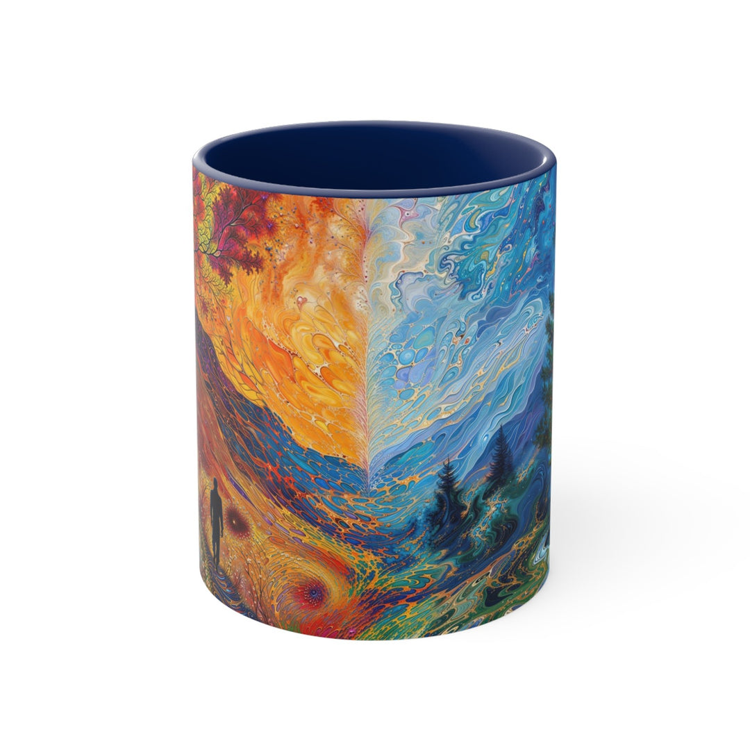 Surreal Nature's Contrast - Accent Coffee Mug - Mug - g(0D·IO) - Navy - 11oz -