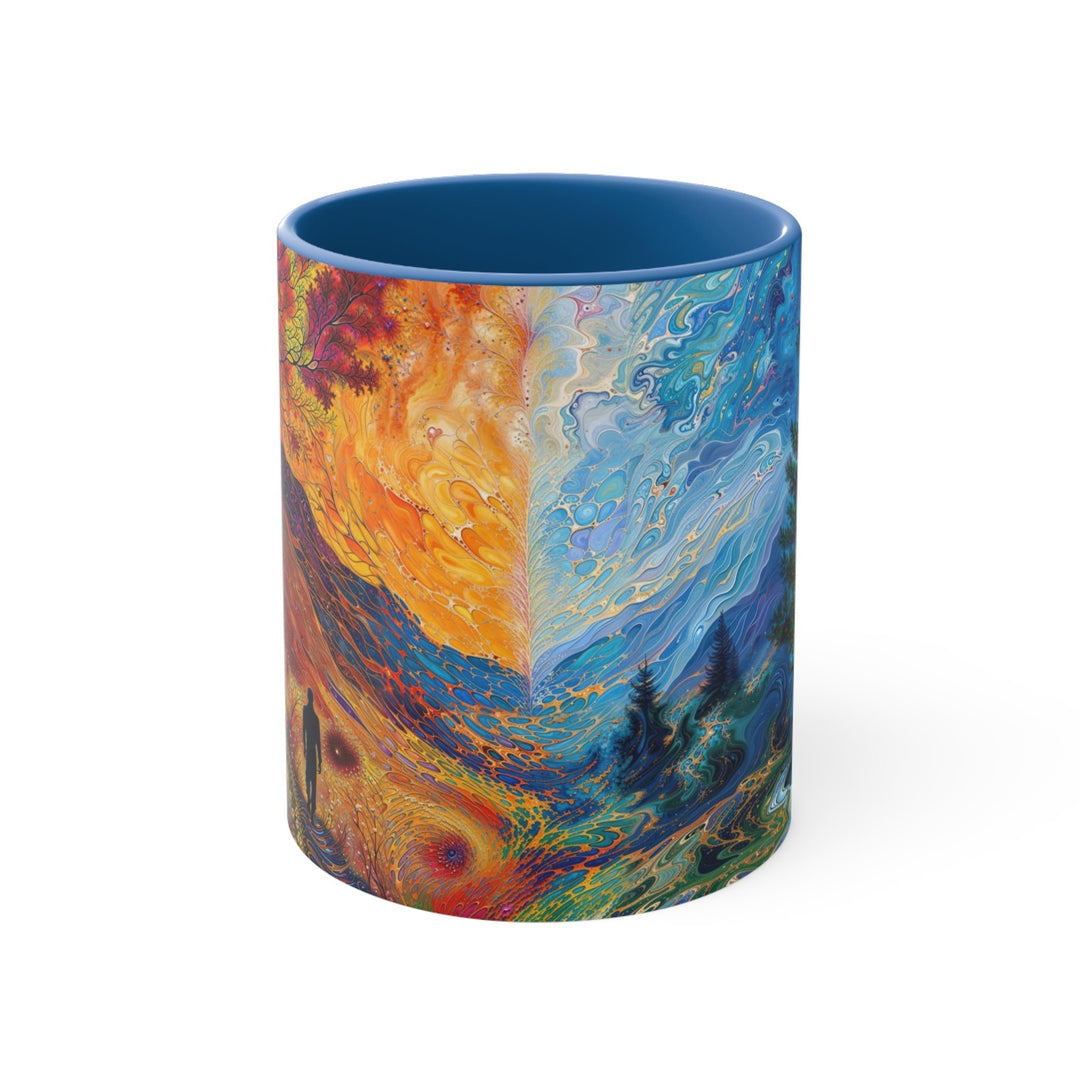 Surreal Nature's Contrast - Accent Coffee Mug - Mug - g(0D·IO) - Blue - 11oz -