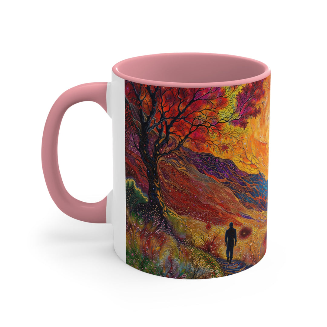 Surreal Nature's Contrast - Accent Coffee Mug - Mug - g(0D·IO) - Pink - 11oz -