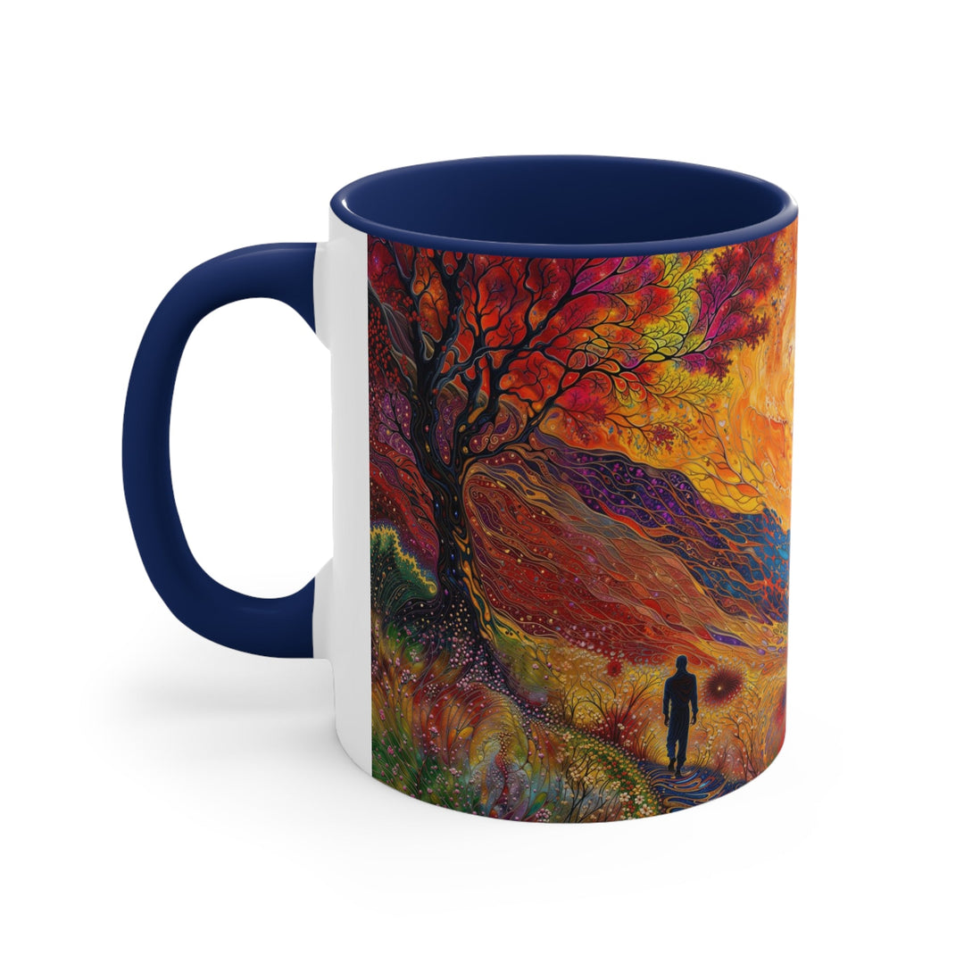 Surreal Nature's Contrast - Accent Coffee Mug - Mug - g(0D·IO) - Pink - 11oz -