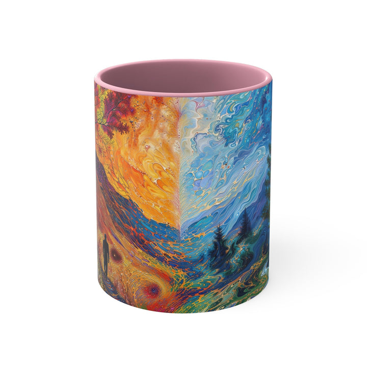 Surreal Nature's Contrast - Accent Coffee Mug - Mug - g(0D·IO) - Pink - 11oz -