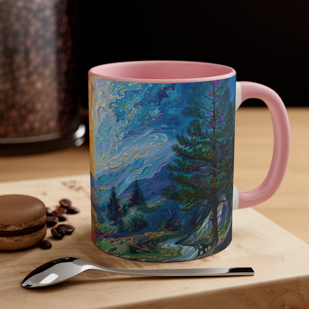 Surreal Nature's Contrast - Accent Coffee Mug - Mug - g(0D·IO) - Pink - 11oz -