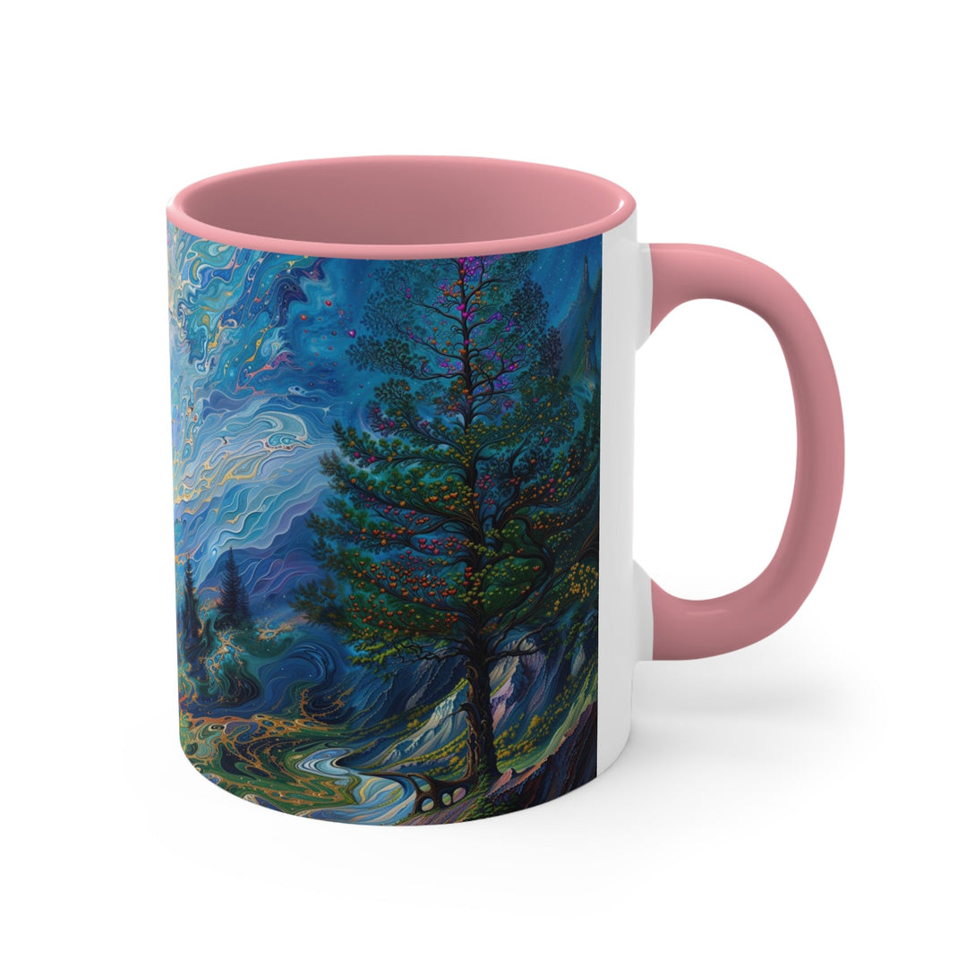 Surreal Nature's Contrast - Accent Coffee Mug - Mug - g(0D·IO) - Pink - 11oz -