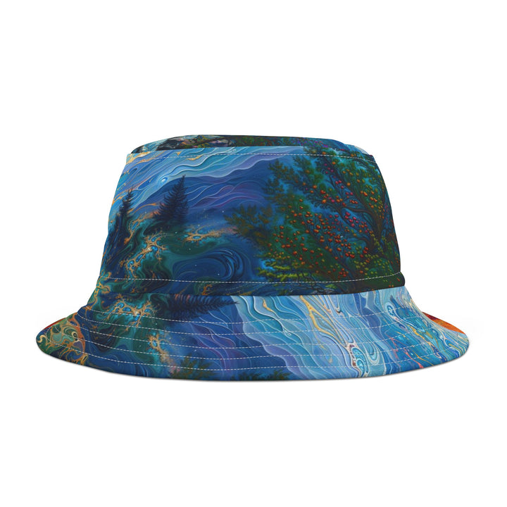 Surreal Nature's Contrast - Bucket Hat - Hats - g(0D·IO) - Large - White stitching -