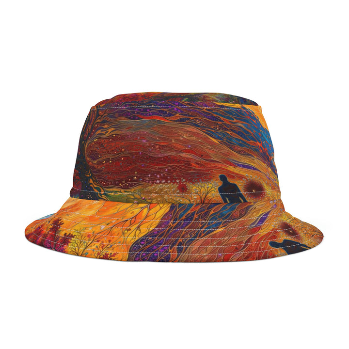 Surreal Nature's Contrast - Bucket Hat - Hats - g(0D·IO) - Large - White stitching -