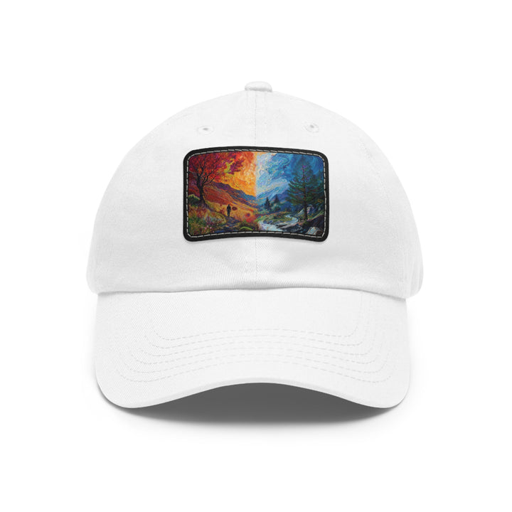 Surreal Nature's Contrast - Dad Hat - Hats - g(0D·IO) - White / Black patch - Rectangle - One size