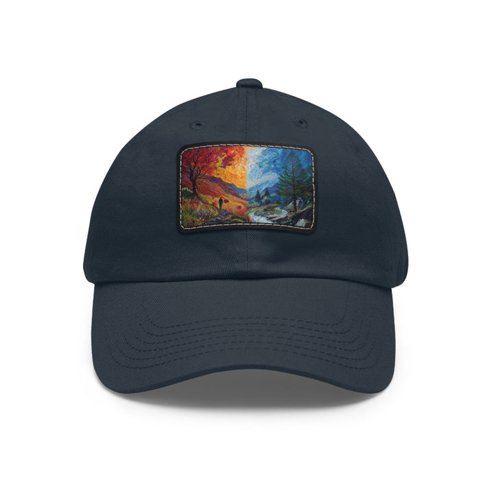 Surreal Nature's Contrast - Dad Hat - Hats - g(0D·IO) - Navy / Black patch - Rectangle - One size