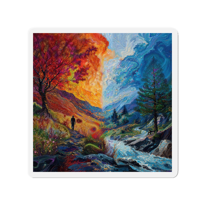 Surreal Nature's Contrast - Die-cut Magnet - Home Decor - g(0D·IO) - 6 × 6" - Die-Cut - 1 pc