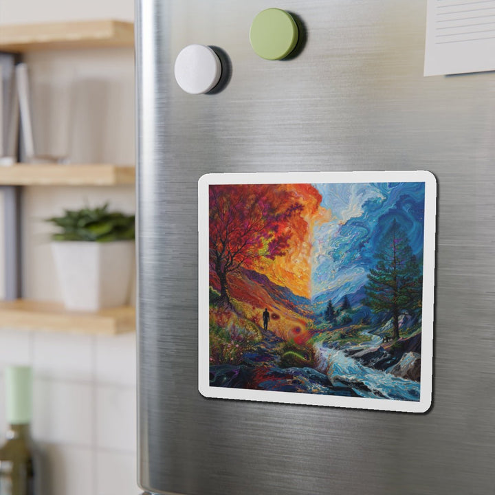 Surreal Nature's Contrast - Die-cut Magnet - Home Decor - g(0D·IO) - 6 × 6" - Die-Cut - 1 pc