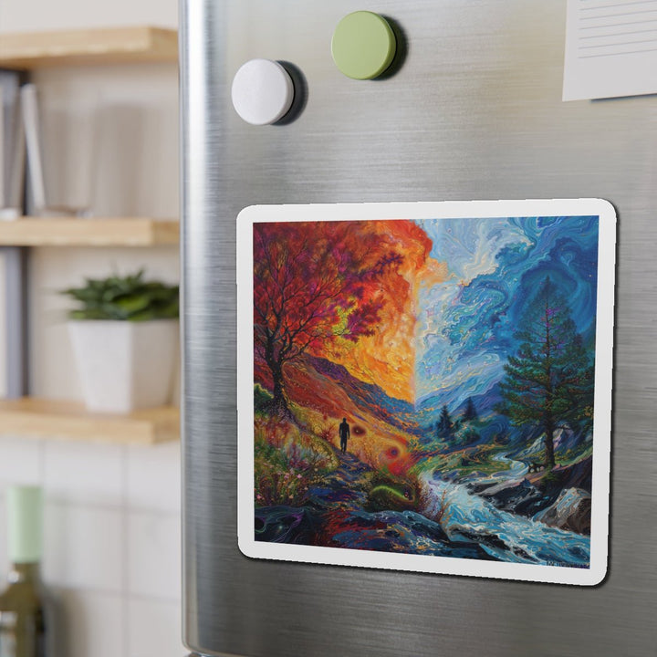 Surreal Nature's Contrast - Die-cut Magnet - Home Decor - g(0D·IO) - 6 × 6" - Die-Cut - 1 pc