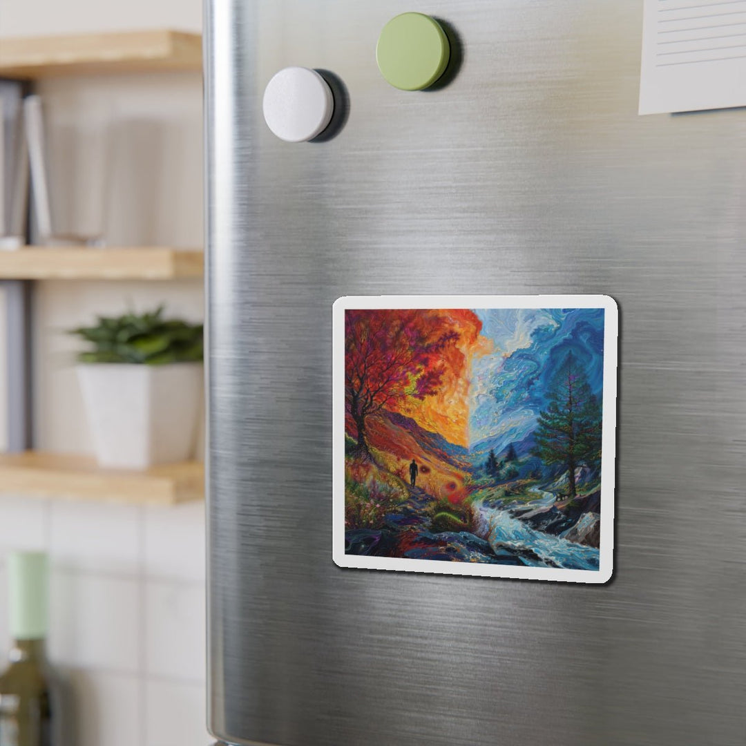 Surreal Nature's Contrast - Die-cut Magnet - Home Decor - g(0D·IO) - 6 × 6" - Die-Cut - 1 pc