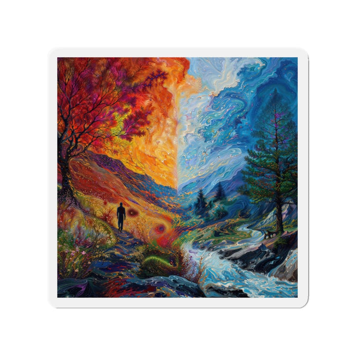 Surreal Nature's Contrast - Die-cut Magnet - Home Decor - g(0D·IO) - 2" x 2" - Die-Cut - 1 pc