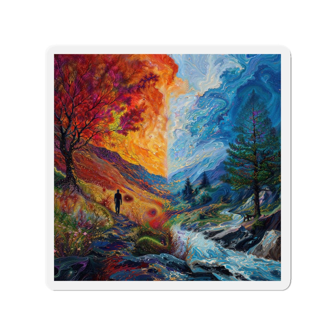 Surreal Nature's Contrast - Die-cut Magnet - Home Decor - g(0D·IO) - 4" x 4" - Die-Cut - 1 pc