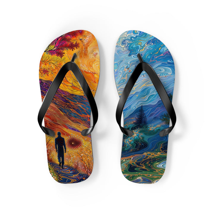 Surreal Nature's Contrast - Flip Flops - Shoes - g(0D·IO) - M - Black sole -