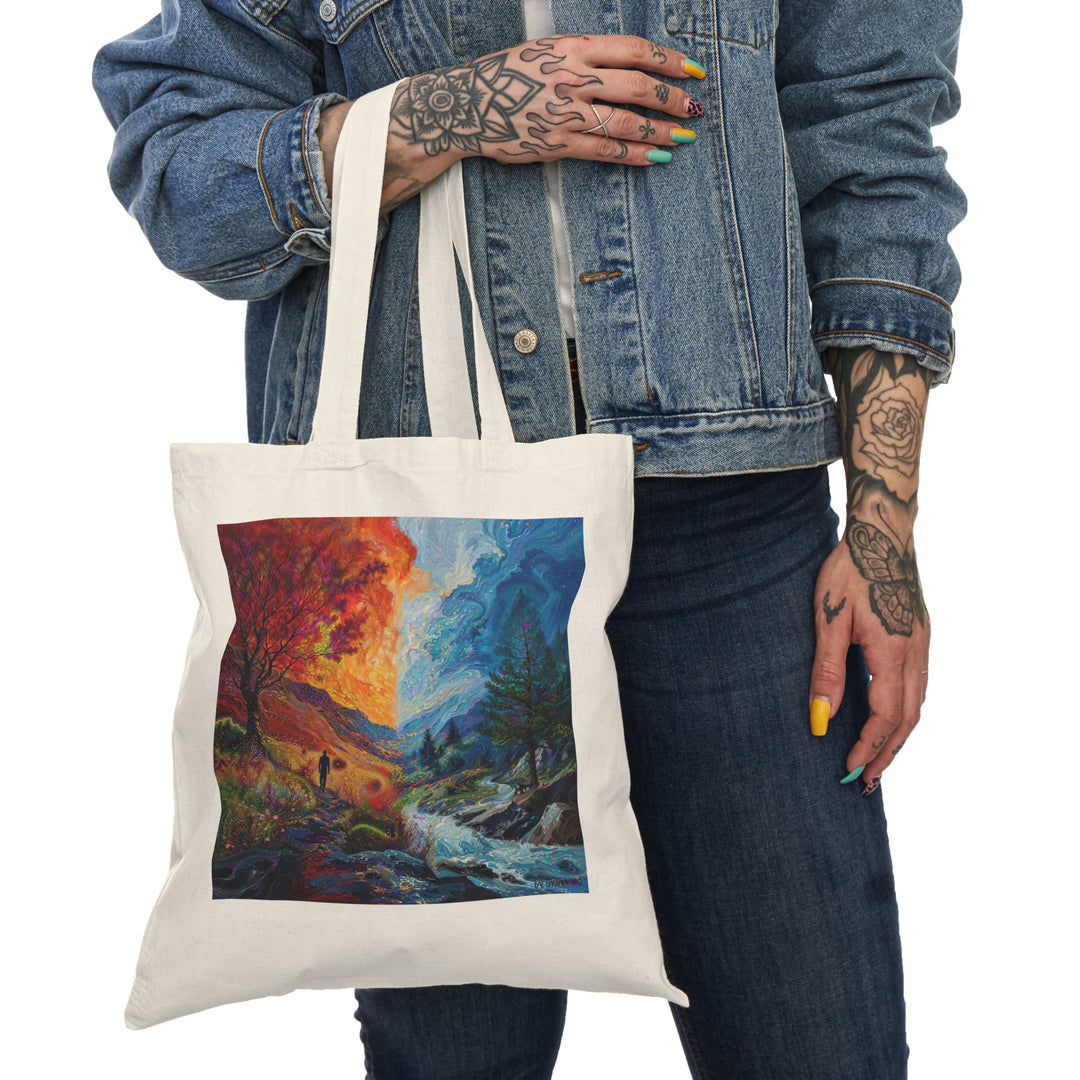 Surreal Nature's Contrast - Natural Tote Bag - Bags - g(0D·IO) - 15" x 16" - Natural -