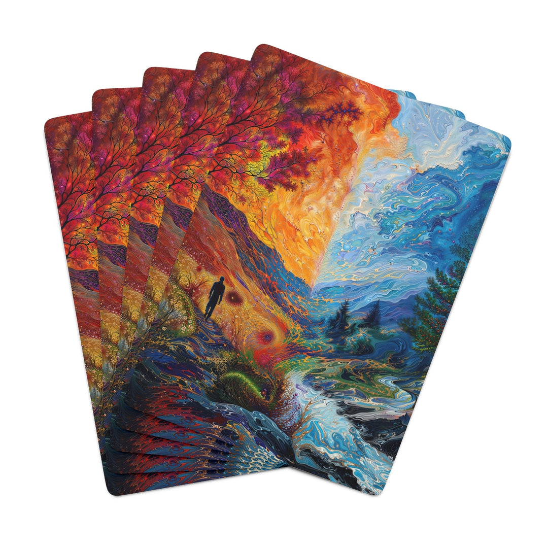 Surreal Nature's Contrast - Poker Cards - Paper products - g(0D·IO) - 2.47" x 3.47" - White - Semi Glossy