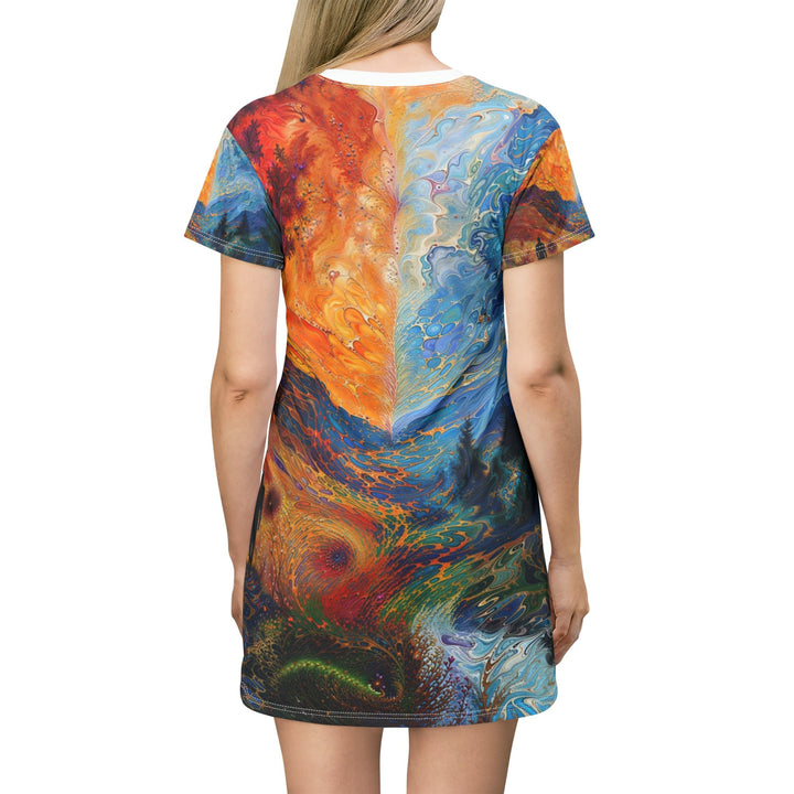 Surreal Nature's Contrast - T-Shirt Dress - All Over Prints - g(0D·IO) - XS - -