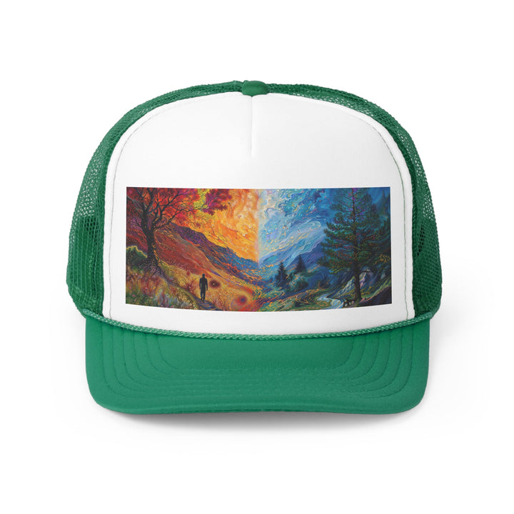 Surreal Nature's Contrast - Trucker Hat - Hats - g(0D·IO) - Green - One size -