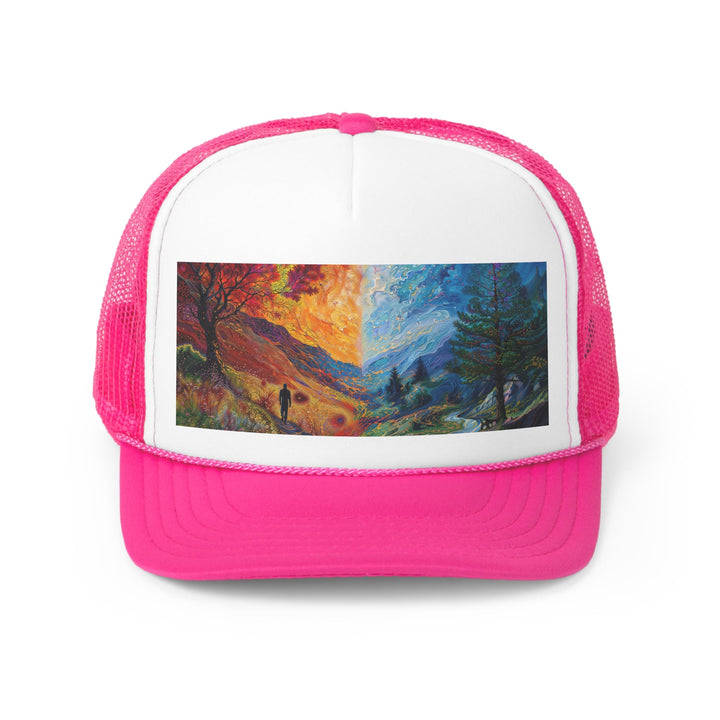 Surreal Nature's Contrast - Trucker Hat - Hats - g(0D·IO) - Pink - One size -