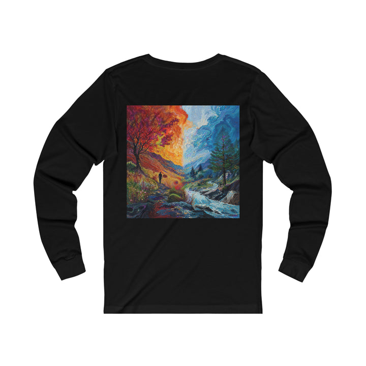 Surreal Nature's Contrast - Unisex Jersey Long Sleeve Tee - Long-sleeve - g(0D·IO) - S - Heather Forest -