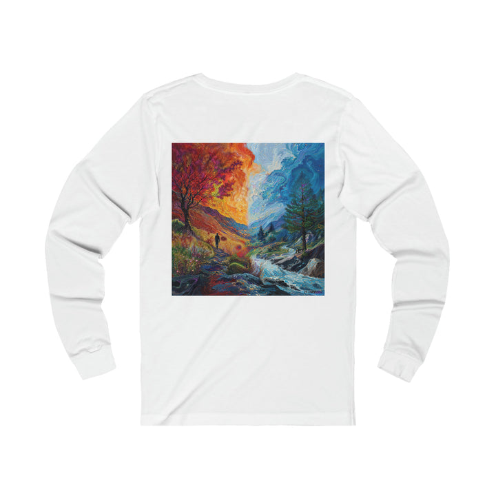 Surreal Nature's Contrast - Unisex Jersey Long Sleeve Tee - Long-sleeve - g(0D·IO) - S - Heather Forest -