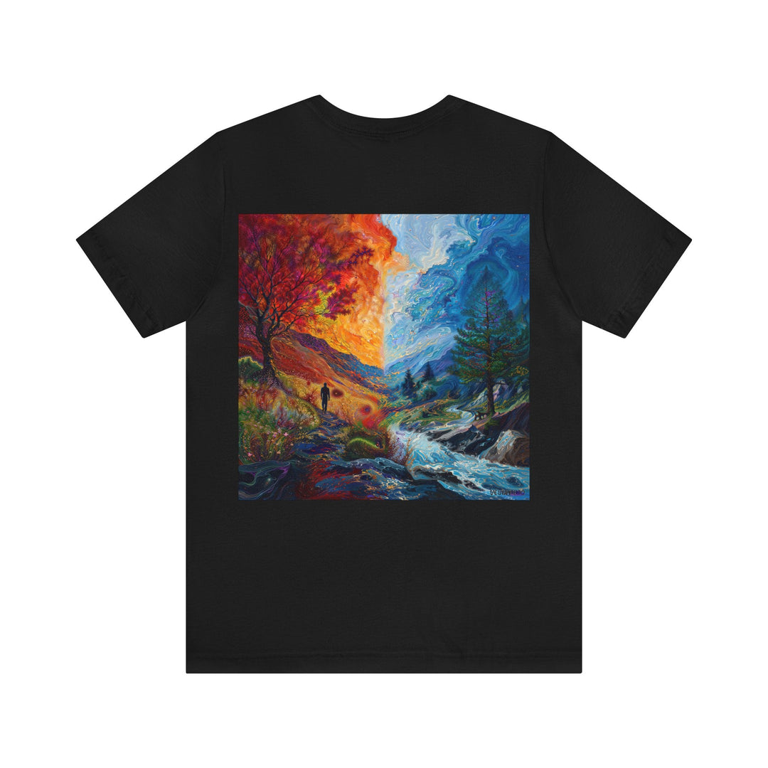 Surreal Nature's Contrast - Unisex Jersey Short Sleeve Tee - T-Shirt - g(0D·IO) - Black - S -