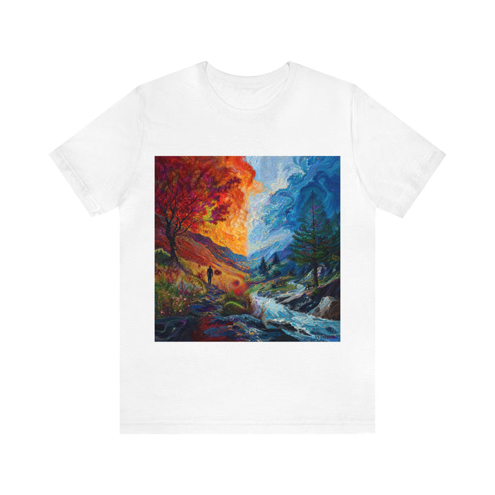 Surreal Nature's Contrast - Unisex Jersey Short Sleeve Tee - T-Shirt - g(0D·IO) - White - S -