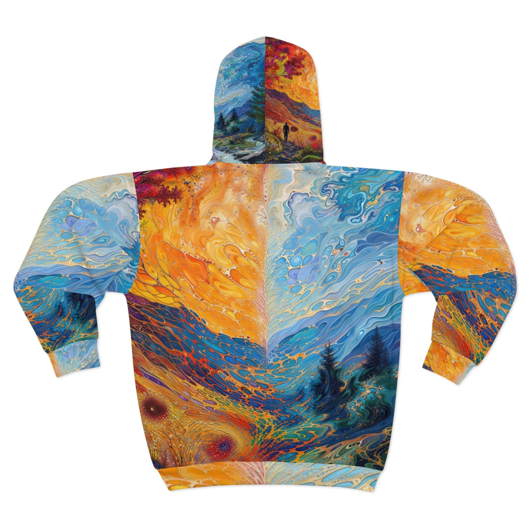 Surreal Nature's Contrast - Unisex Zip Hoodie - All Over Prints - g(0D·IO) - XS - -