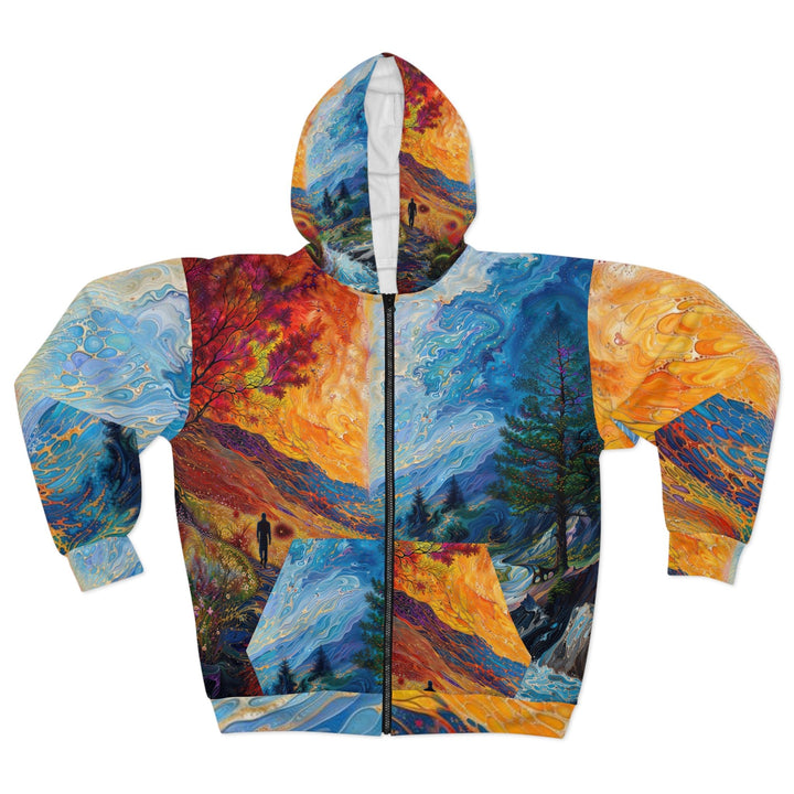 Surreal Nature's Contrast - Unisex Zip Hoodie - All Over Prints - g(0D·IO) - XS - -